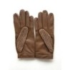 Gants en Cuir et Crochet Coton Biscuit Alfredine Non Doublés.