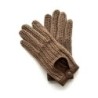 Gants en Cuir et Crochet Coton Biscuit Alfredine Non Doublés.