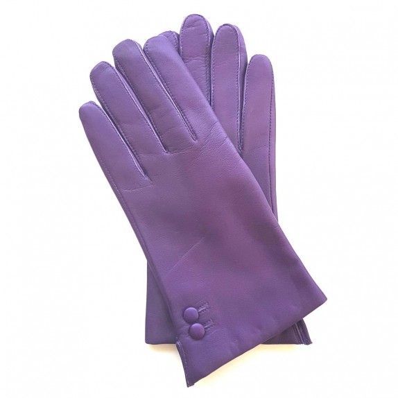 Gants en cuir d'agneau améthyste "CLEMENTINE"