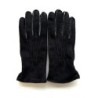 Gants en Cuir d'Agneau Lainé Noir Igor.