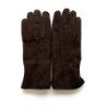 Gants en Cuir d'Agneau Lainé Marron Igor