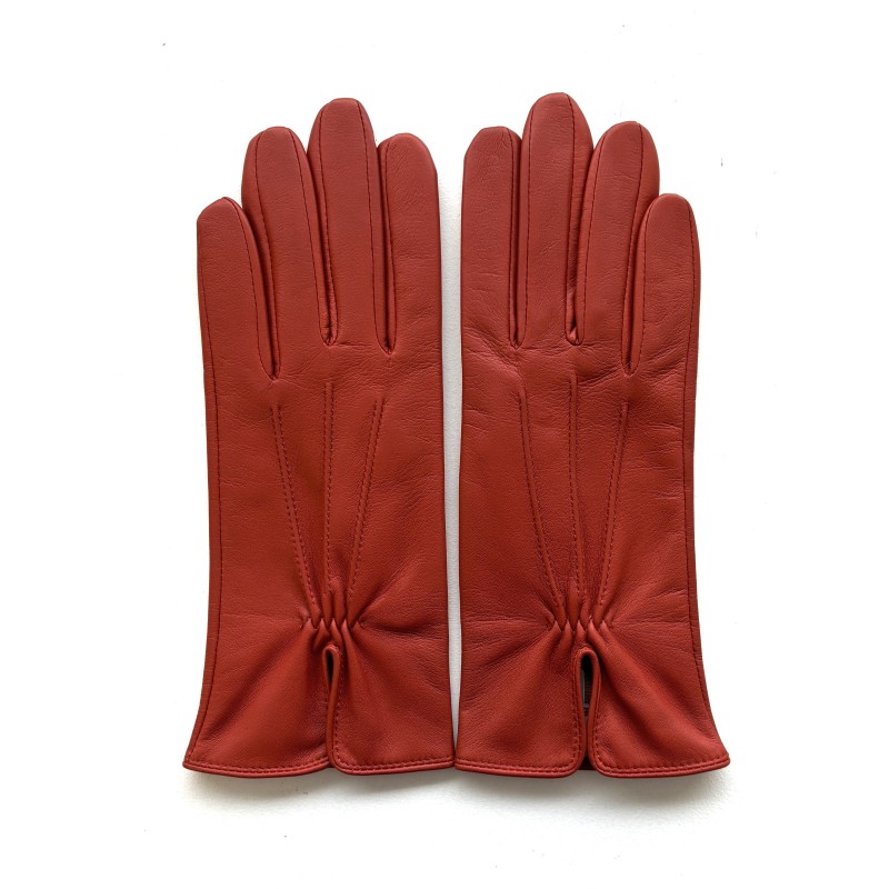 Gants en Cuir d'Agneau Chilly Julie Doublés Soie.