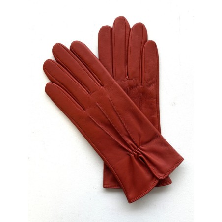 Gants en Cuir d'Agneau Chilly Julie Doublés Soie.