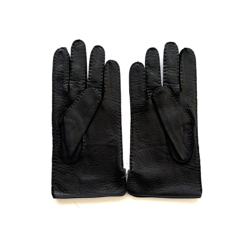 Gants en Cuir de Cerf Noir Argyll Non Doublés.