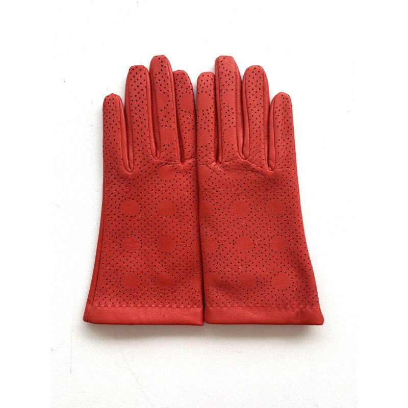 Gants en Cuir d'Agneau Capucine Lina Doublés Soie.