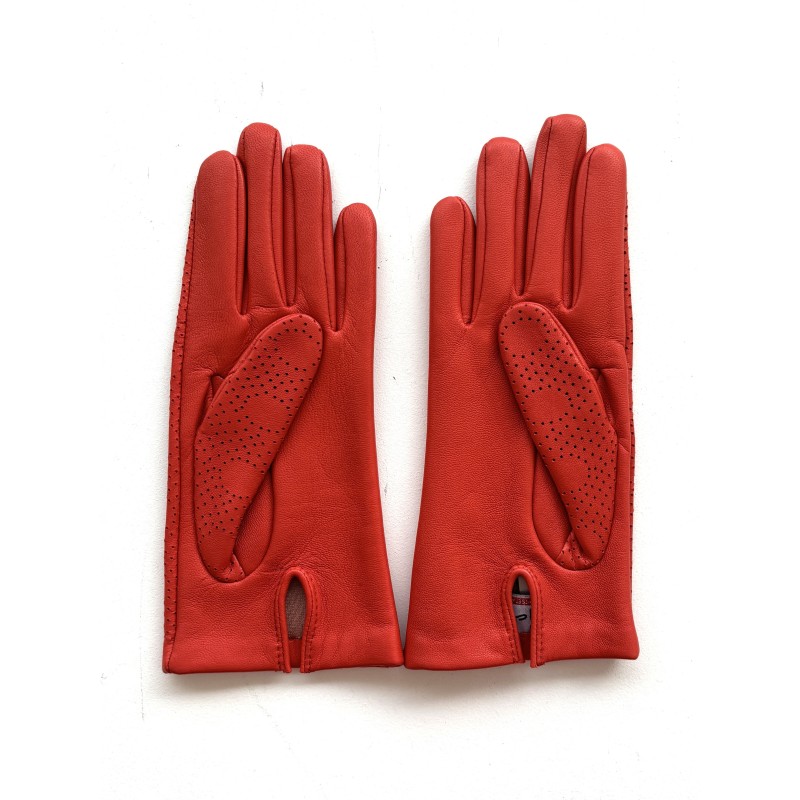 Gants en Cuir d'Agneau Capucine Lina Doublés Soie.