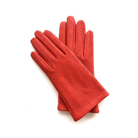 Gants en Cuir d'Agneau Capucine Lina Doublés Soie.