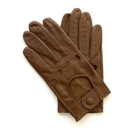 Men’s driving gloves "Ayrton" in unlined lambskin leather handcrafted