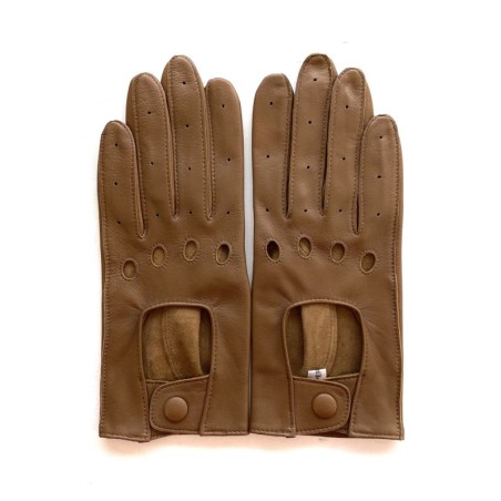 Gants de conduite femme en cuir d’agneau souple « Audrey ».