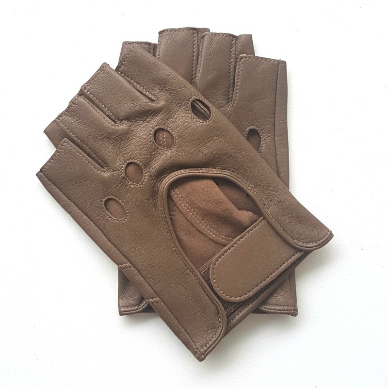 Gants homme Pilote en cuir d’agneau souple non doublé