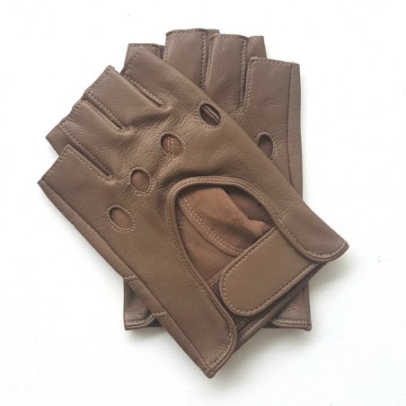 Gants homme Pilote en cuir d’agneau souple non doublé