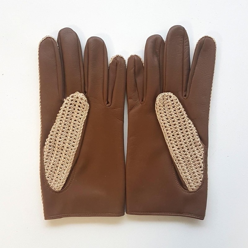 Gants homme ABEL en cuir d’agneau et crochet coton – Conduite chic