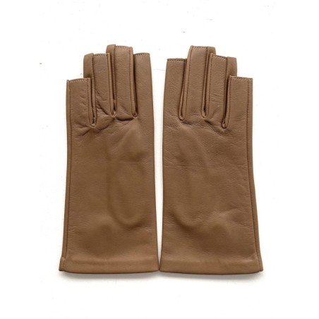 Mitaines femme Jeanne cuir agneau et soie – Artisanat