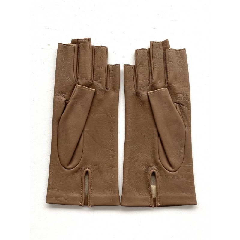 Mitaines femme Jeanne cuir agneau et soie – Artisanat