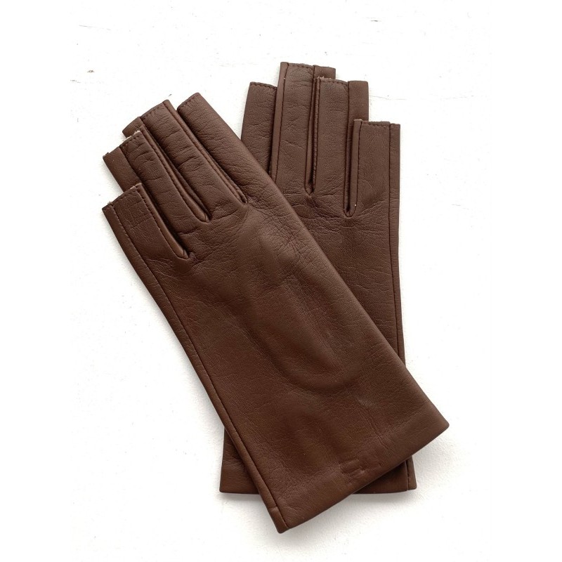 Mitaines femme Jeanne cuir agneau et soie – Artisanat