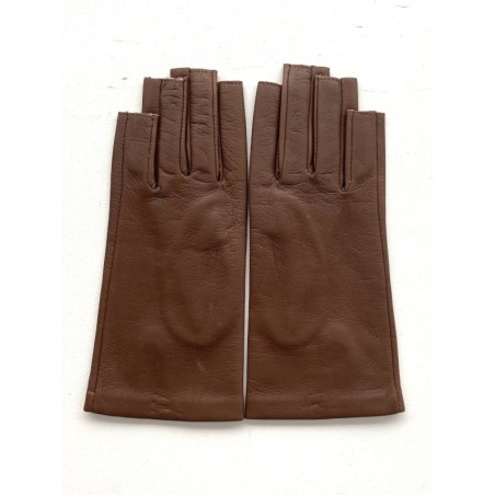 Mitaines femme Jeanne cuir agneau et soie – Artisanat