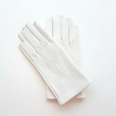 Mitaines femme Jeanne cuir agneau et soie – Artisanat