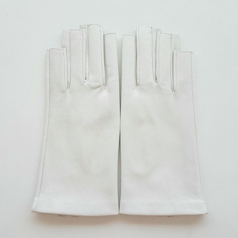 Mitaines femme Jeanne cuir agneau et soie – Artisanat