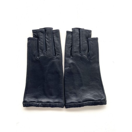 Mitaines Evelyne femme en cuir d’agneau et soie – Artisanat
