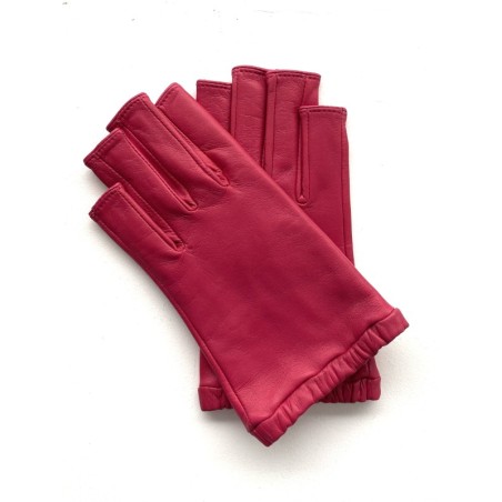 Mitaines Evelyne femme en cuir d’agneau et soie – Artisanat