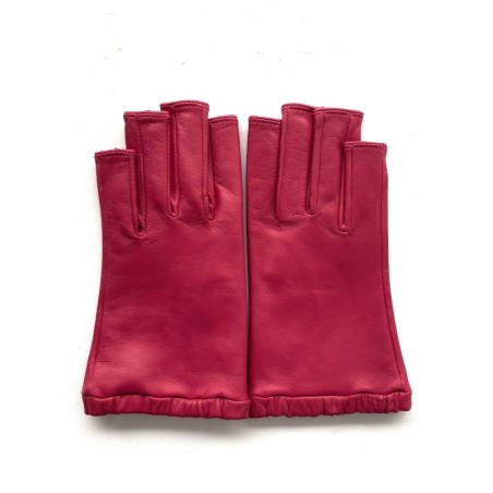 Mitaines Evelyne femme en cuir d’agneau et soie – Artisanat