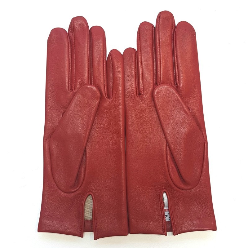 Gants femme cuir agneau souple et soie – Modèle Capucine