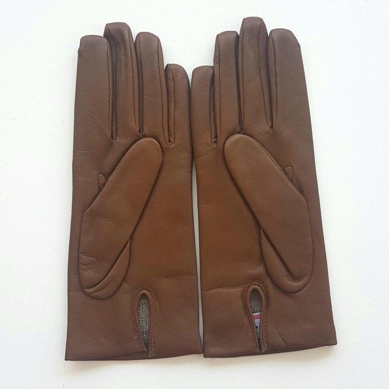 Gants femme Capucine cuir d’agneau et cachemire – Élégance française