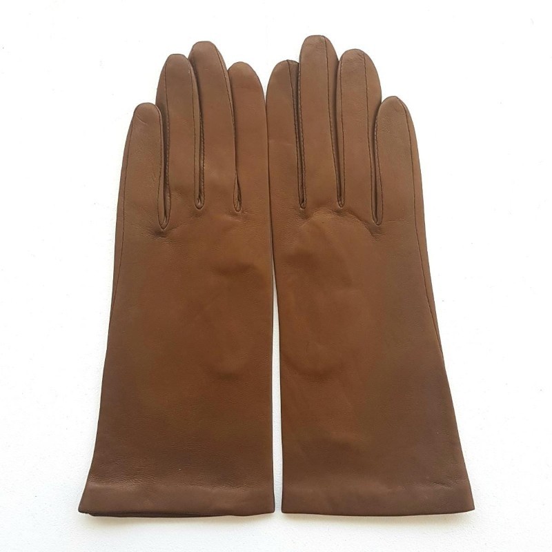 Gants Coline femme cuir d’agneau et soie – Classiques élégants
