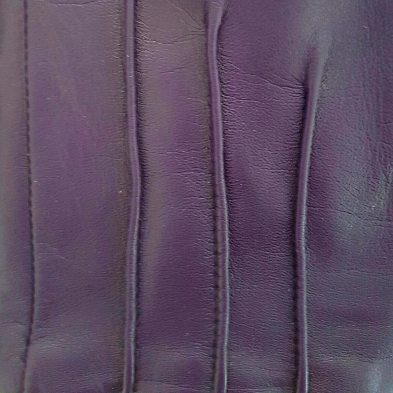 Gants en Cuir d'Agneau Améthyste Charcoal Poincaré Doublés Soie.