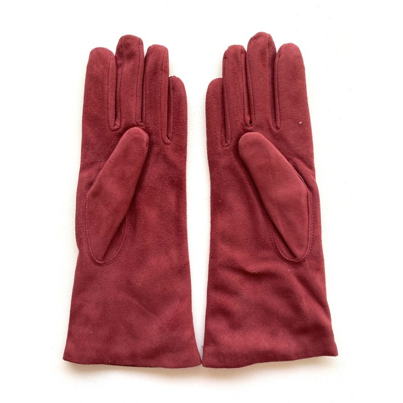 Coline Bis women’s suede leather and cashmere gloves – André Poujade