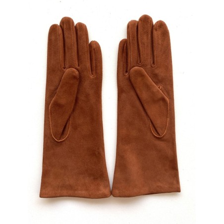 Gants femme Coline Bis cuir de chèvre velours et soie – Artisanat