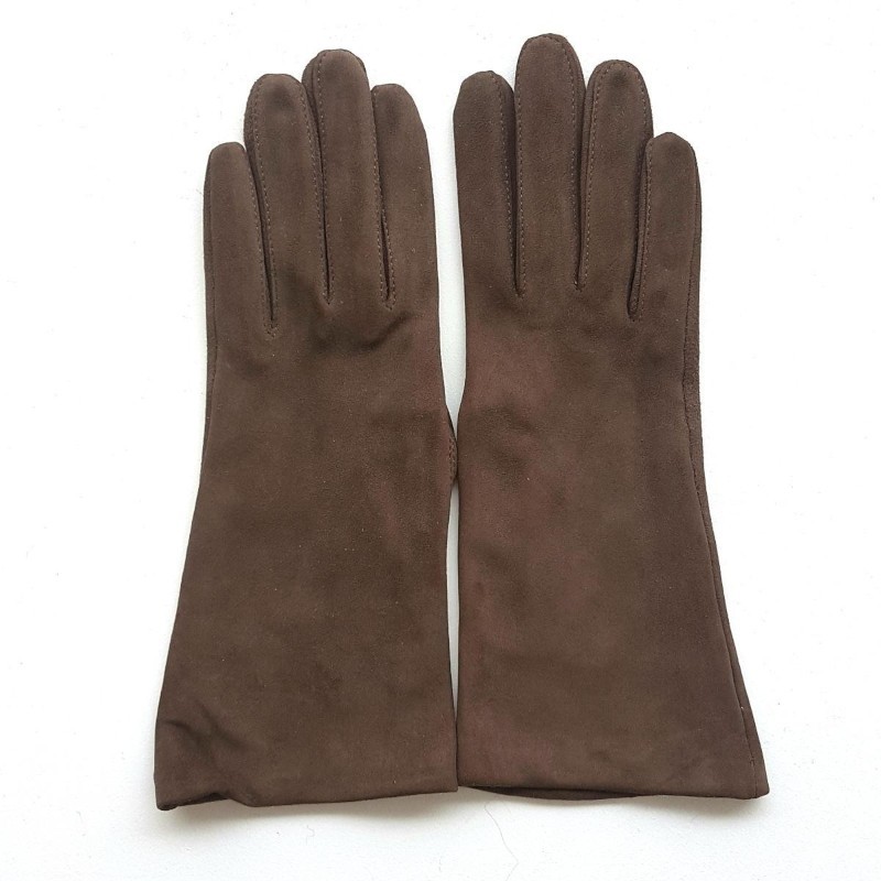 Gants femme Coline Bis cuir de chèvre velours et soie – Artisanat