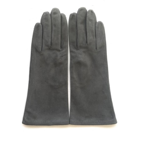 Gants femme Coline Bis cuir de chèvre velours et soie – Artisanat
