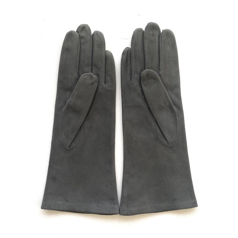 Gants femme Coline Bis cuir de chèvre velours et soie – Artisanat