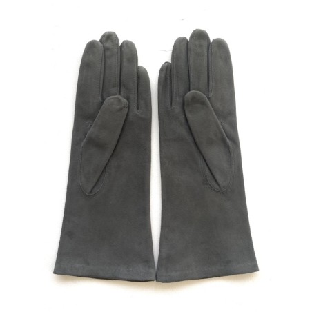 Gants femme Coline Bis cuir de chèvre velours et soie – Artisanat