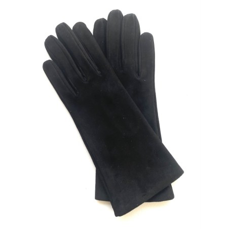 Gants femme Coline Bis cuir de chèvre velours et soie – Artisanat