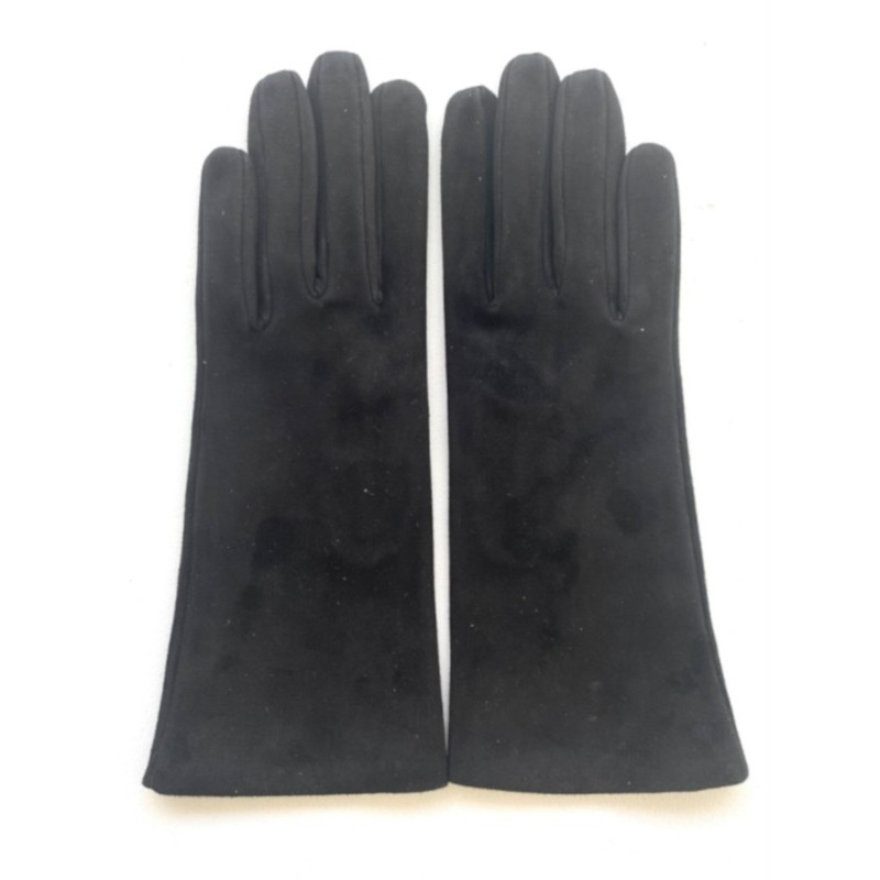 Gants femme Coline Bis cuir de chèvre velours et soie – Artisanat