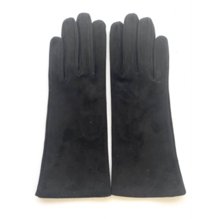 Gants femme Coline Bis cuir de chèvre velours et soie – Artisanat