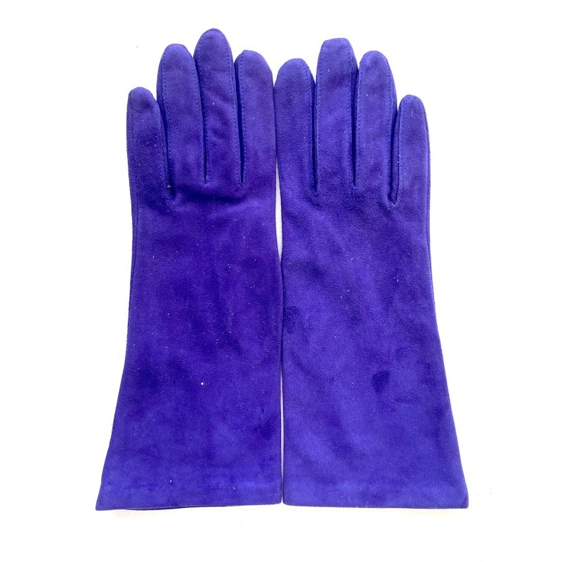 Gants femme Coline Bis cuir de chèvre velours et soie – Artisanat