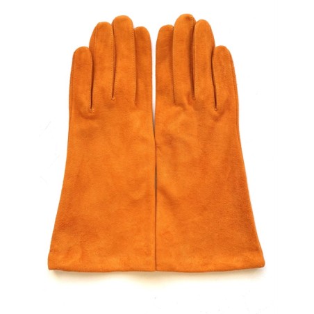 Gants femme Coline Bis cuir de chèvre velours et soie – Artisanat