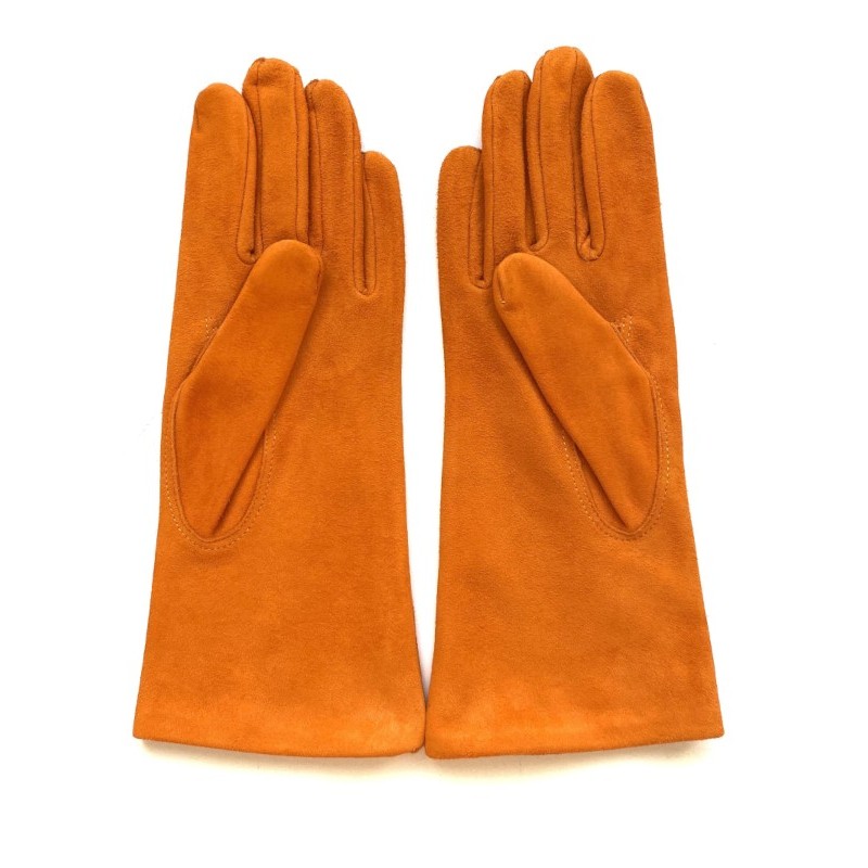 Gants femme Coline Bis cuir de chèvre velours et soie – Artisanat