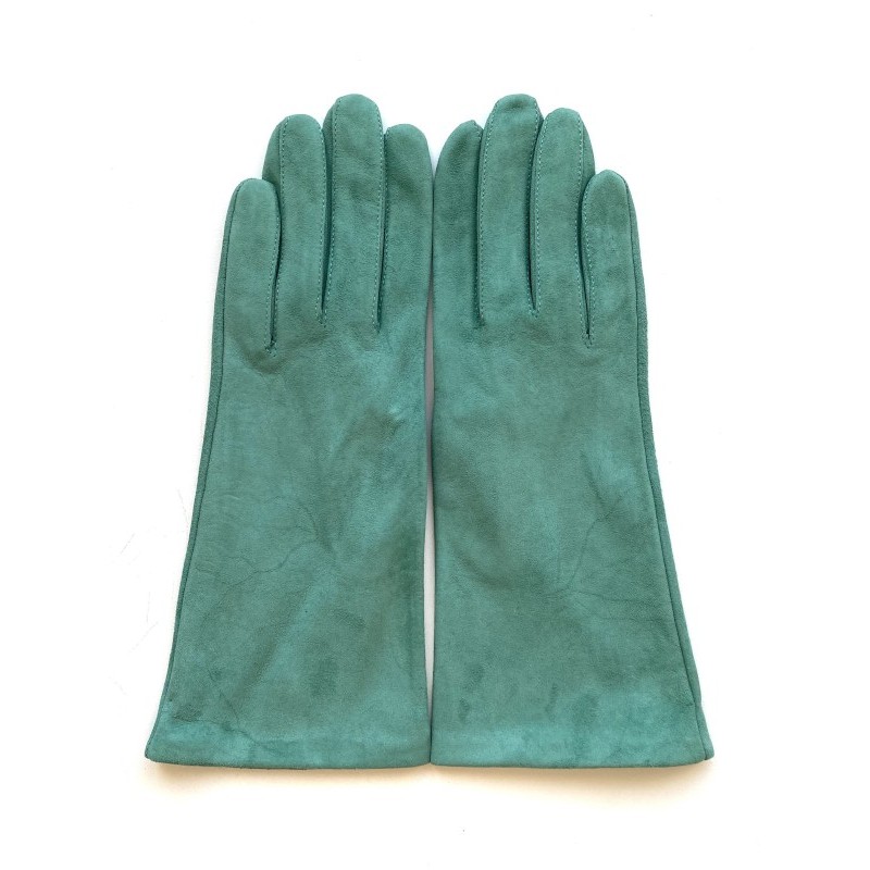 Gants femme Coline Bis cuir de chèvre velours et soie – Artisanat