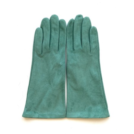 Gants femme Coline Bis cuir de chèvre velours et soie – Artisanat
