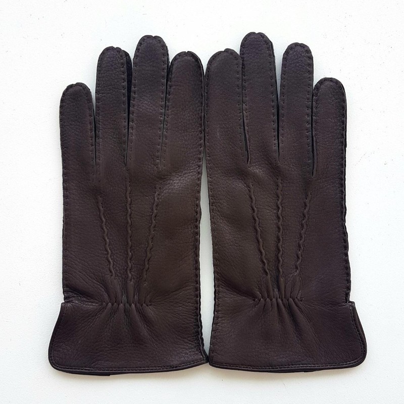 Men’s Marc gloves in soft deer leather with silk lining – Handcrafted