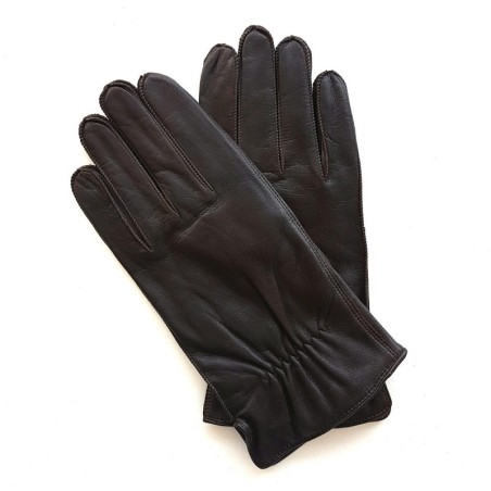 Gants homme ANTONIN cuir d’agneau et cachemire – Fabrication artisanale