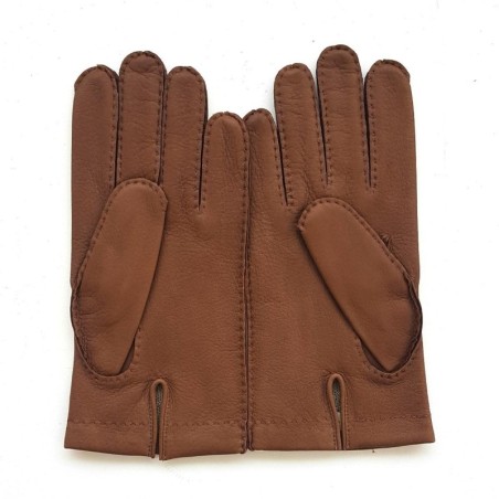 Gants homme COWAL en cuir de cerf doublés cachemire – André Poujade