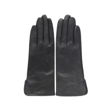 Gants femme Violette en cuir d’agneau et soie – Maison André Poujade