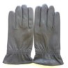 Gants en cuir d'Agneau Gris Milo Doublure en Soie.