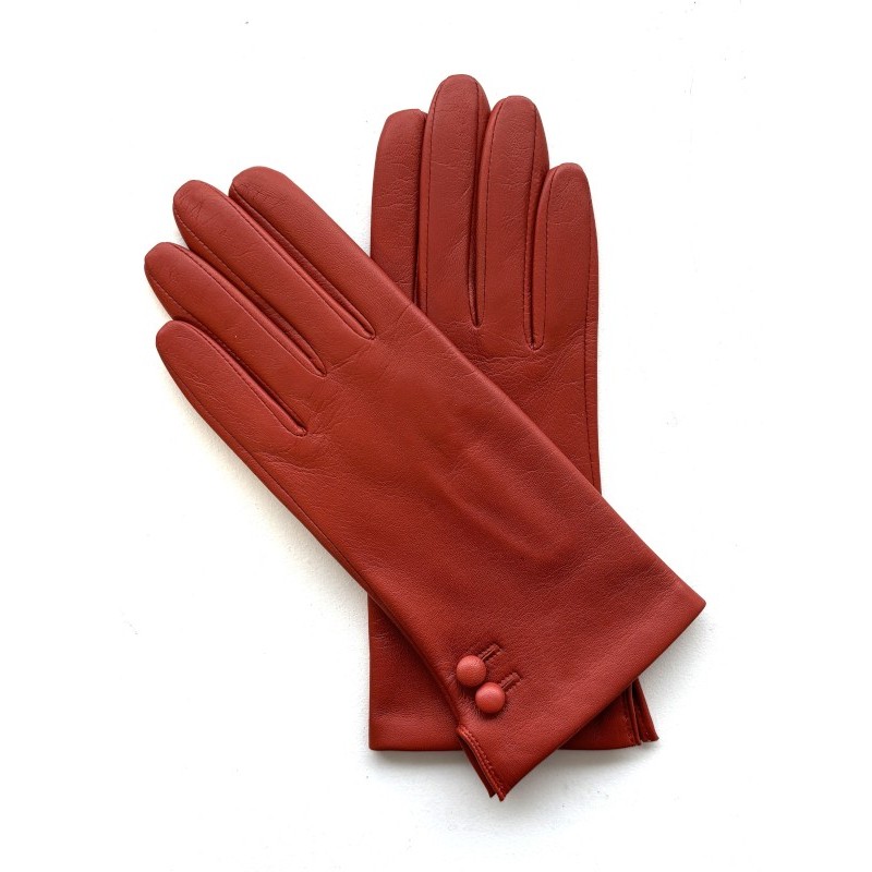 Gants femme Clémentine cuir d’agneau et soie