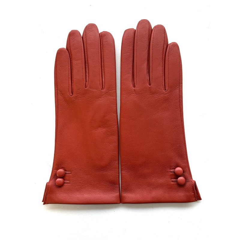 Gants femme Clémentine cuir d’agneau et soie